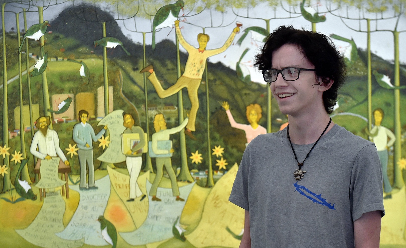 Southern Health School student Quinn Bailey, 17, stands in front of Artist and Dunedin Writer...