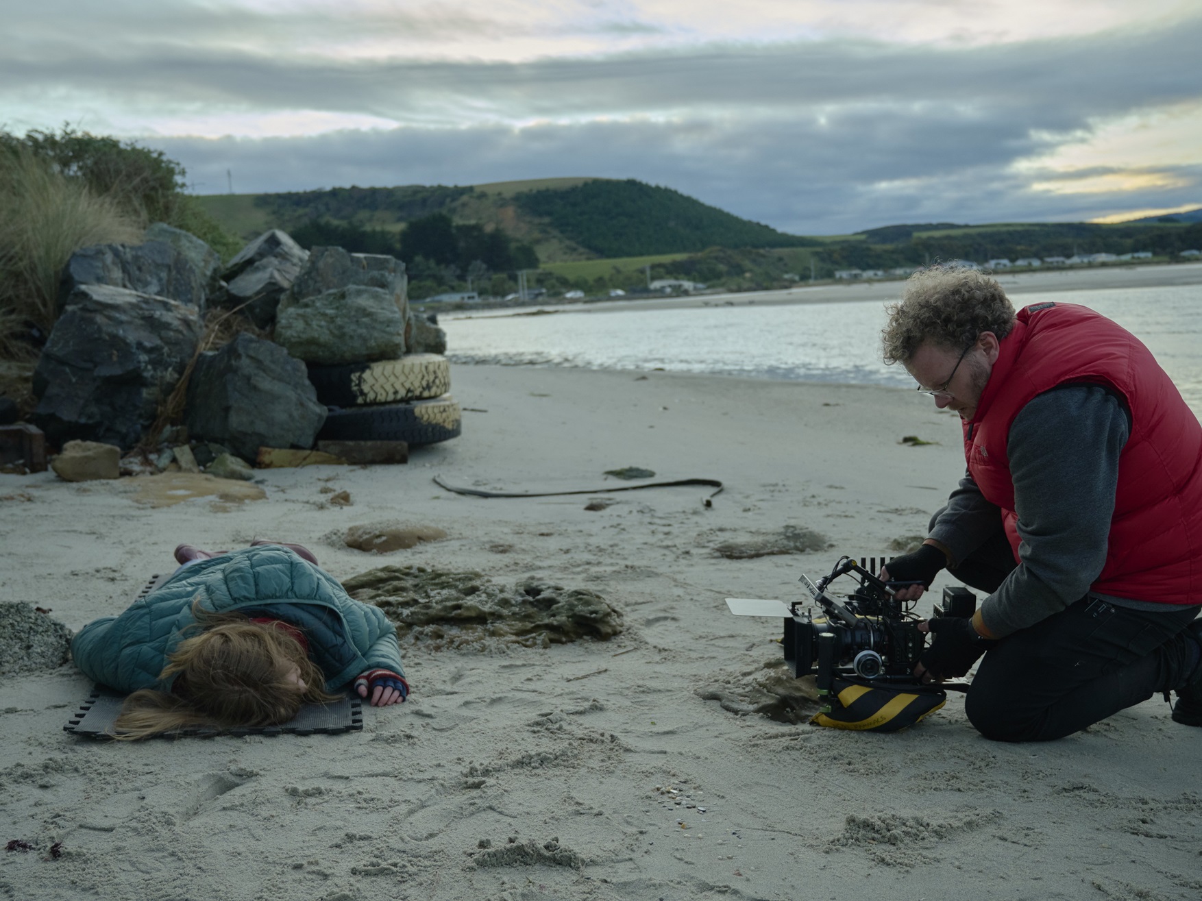 Seeking a Friend for the End director Jason Williamson lines up a shot of lead actor Alice...
