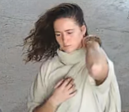 Carolina Wilga at a service station. Photo: WA Police Force/YouTube