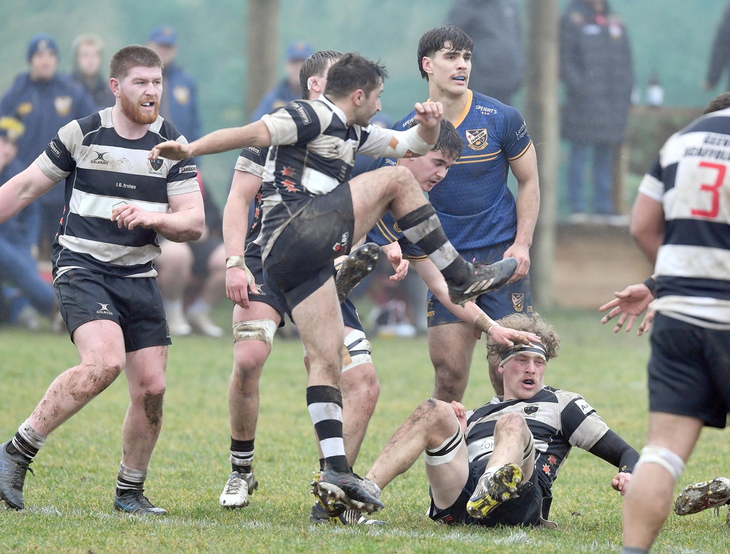 Southern took on Dunedin in the Dunedin premier rugby quarterfinal at Kettle Park today. Photo:...