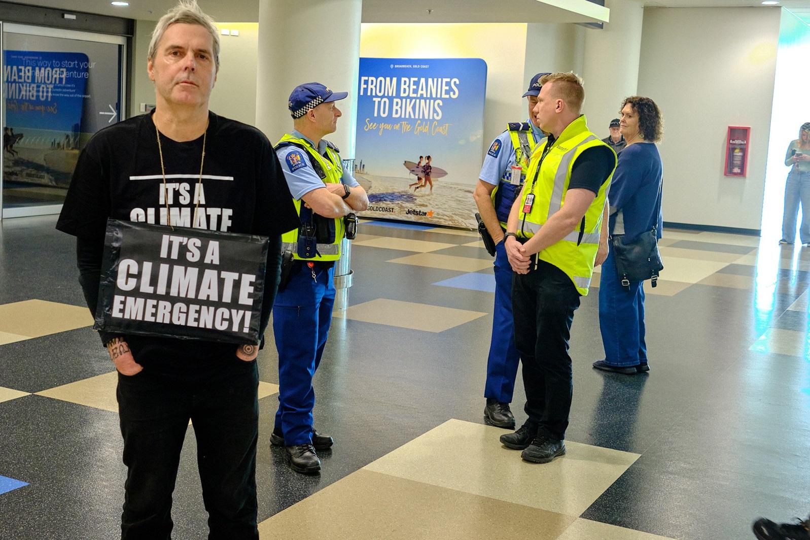 Dunedin climate activist Bruce Mahalski was trespassed from Dunedin Airport for two years after...