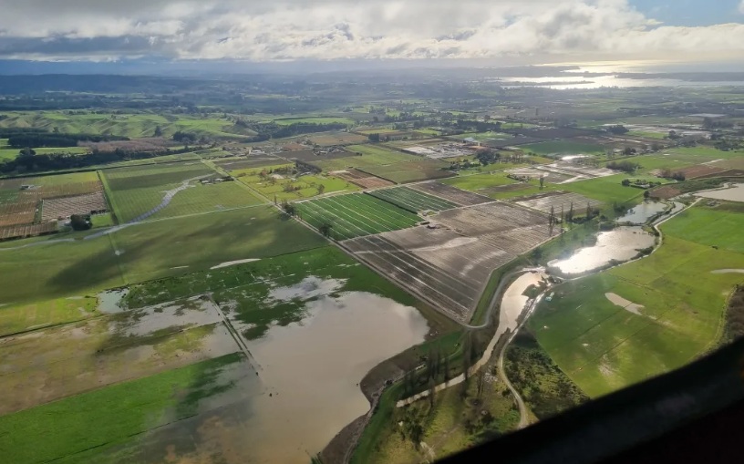 Flooding around the Waimea River, Tasman after heavy rain in June. Photo: RNZ