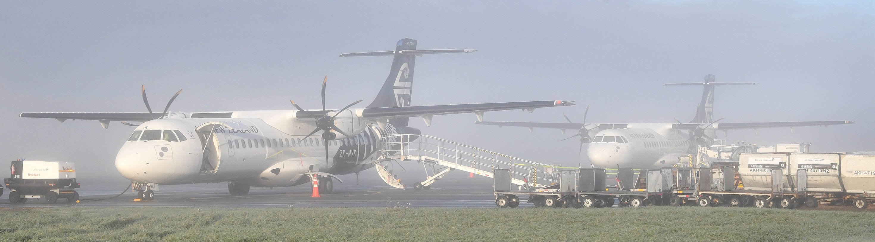 Planes at Dunedin Airport and State Highway 1 traffic near the airport turnoff were both caught...