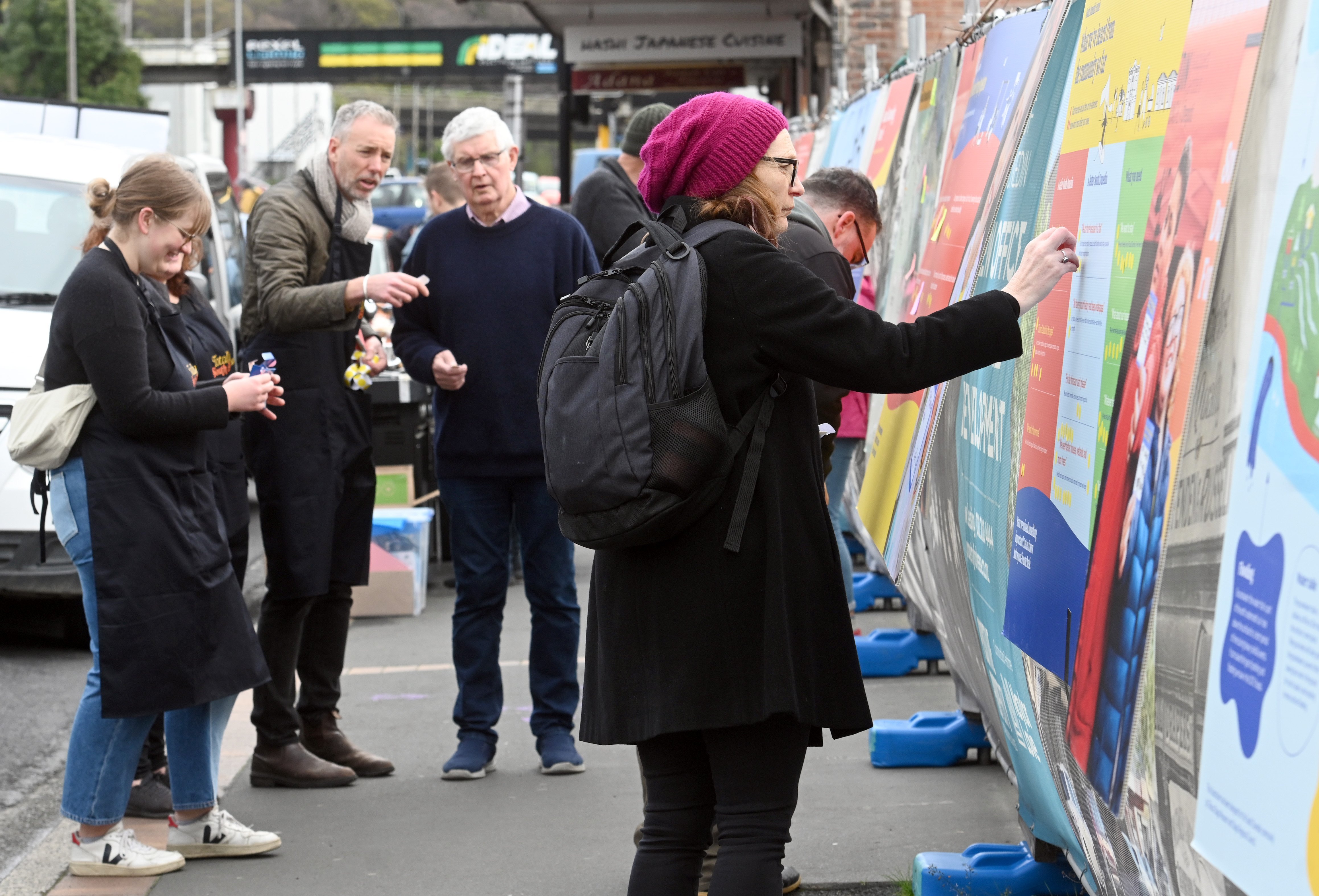 Residents identify areas of concern at a South Dunedin Future street meeting in 2023. PHOTO:...