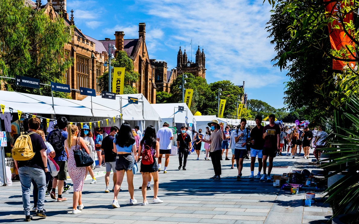 Welcome Festival at the University of Sydney. Stock photo: Getty