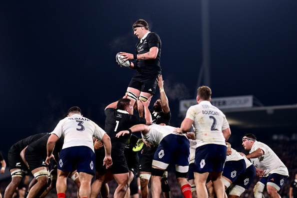 Fabian Holland collects the ball from a lineout. Photo: Getty Images
