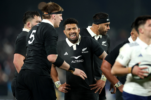 Captain Ardie Savea (centre) praised France for their effort, particularly their defence. Photo:...