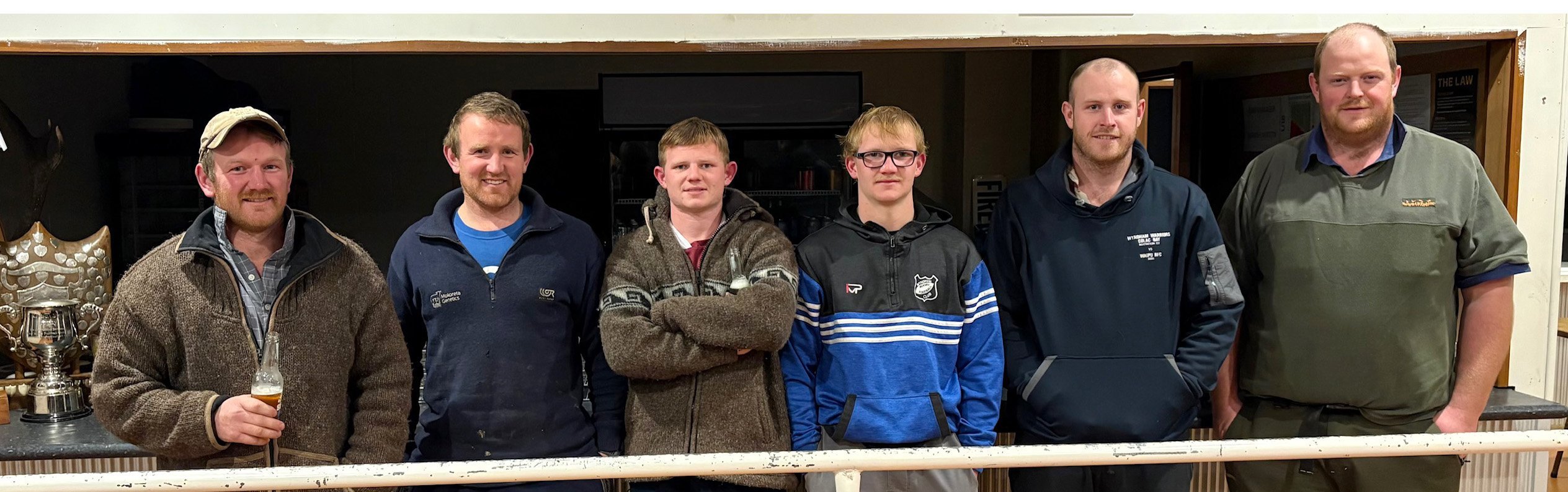 Lining up for Wyndham today are (from left) Joe McRae, Matt McRae, Max Bryson, Luke Bryson, Logan...