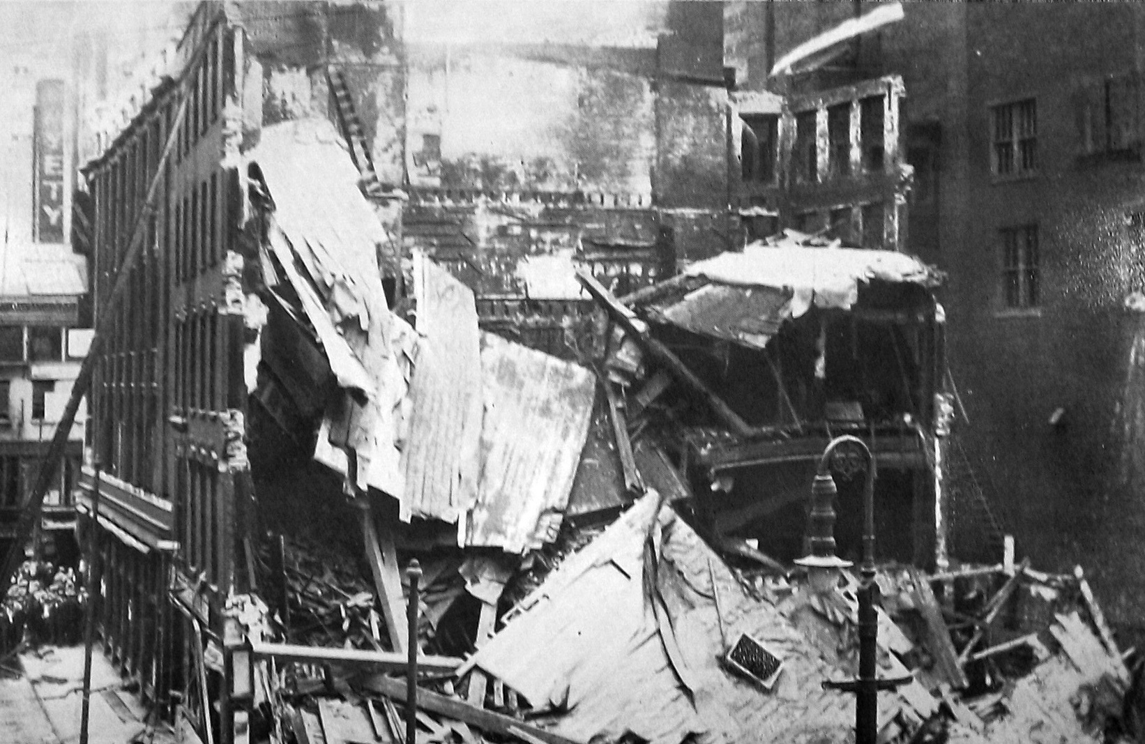The Pickwick Club, a nightclub in Boston’s Chinatown district, which collapsed on July 4, 1925...