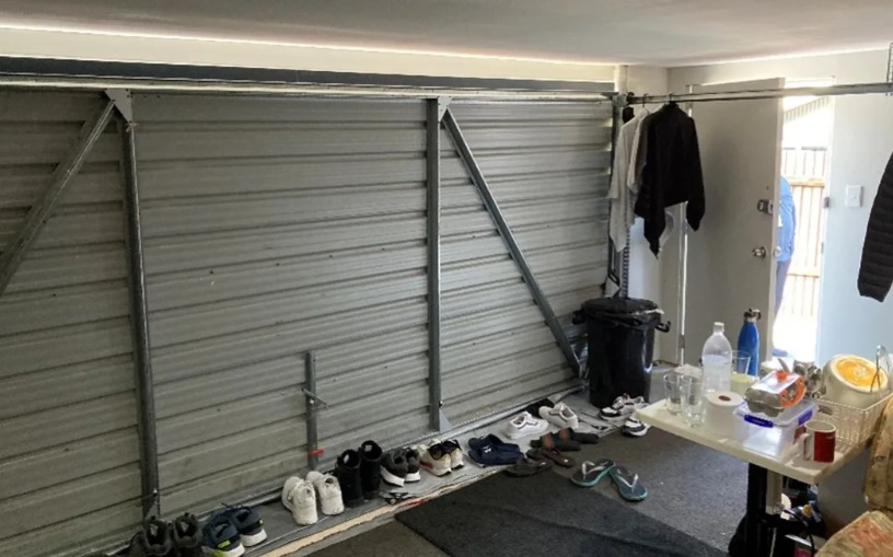 The garage where five tenants lived. Photo: Supplied/TCIT