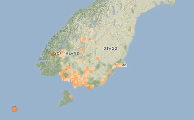 The 6.0 quake struck 115 km north-west of Snares Islands. Photo: GeoNet