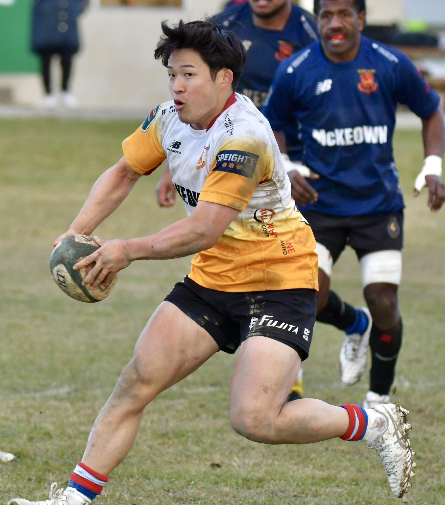 Kenta Iemura, pictured in action during the Town v Country game at Maheno on Saturday, is a...