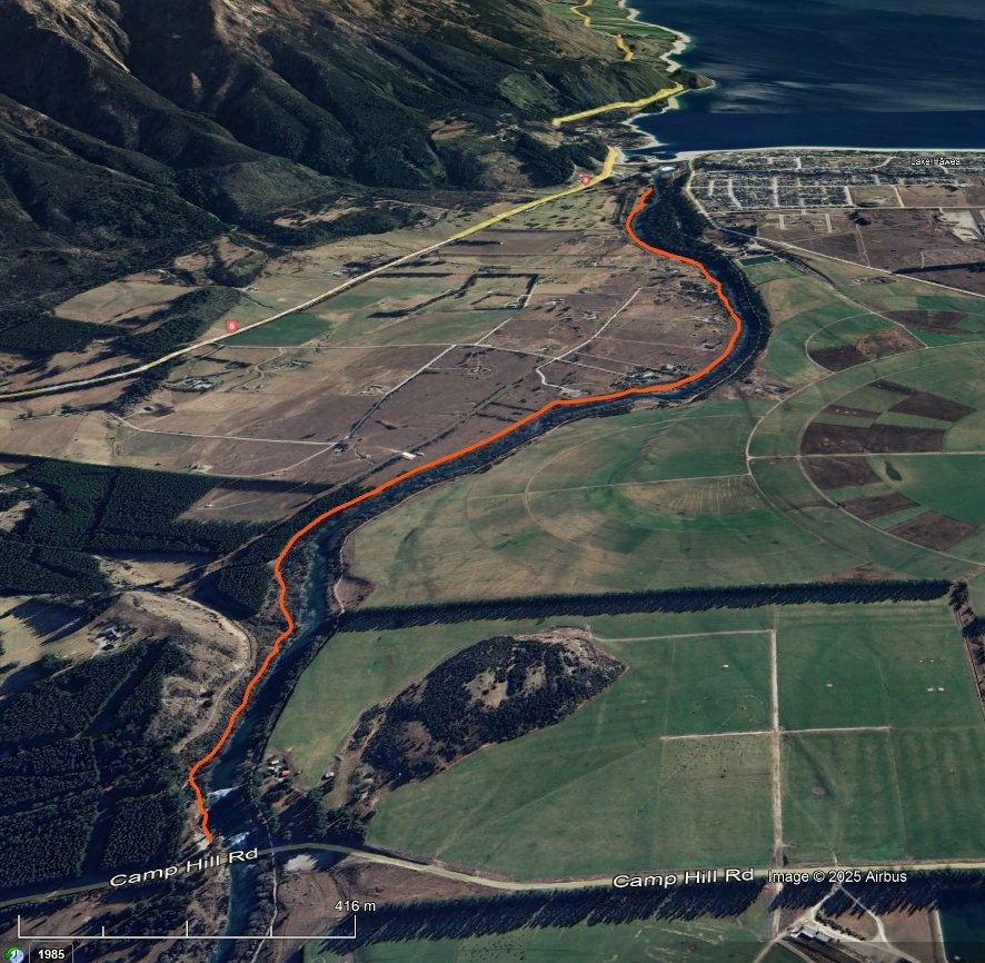 The new 5km ‘true right’ track to be completed by Christmas this year will run from the Lake...