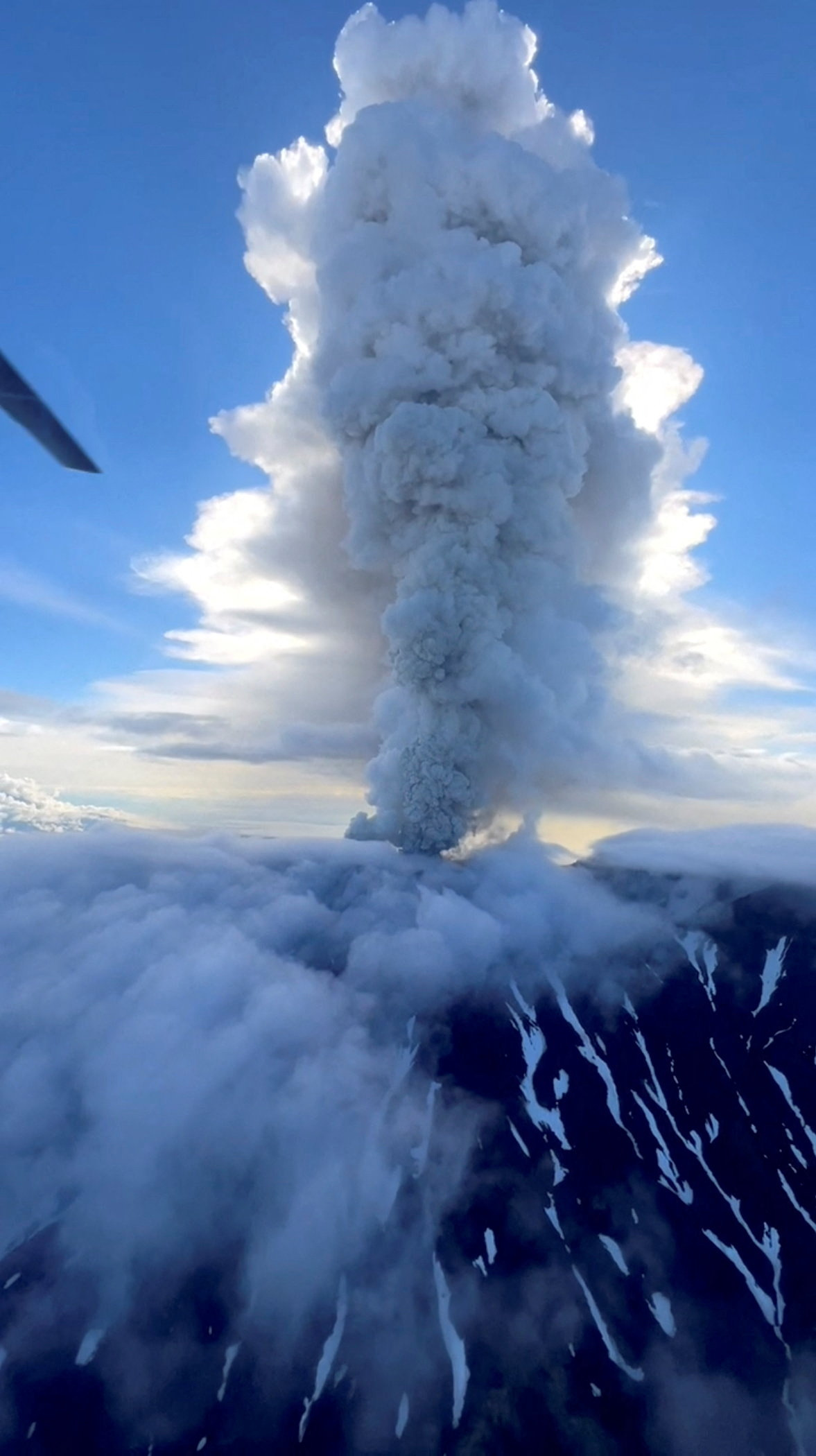 The Krasheninnikov Volcano, dormant for the past 600 years, erupts on Sunday. Photo: Instagram/...