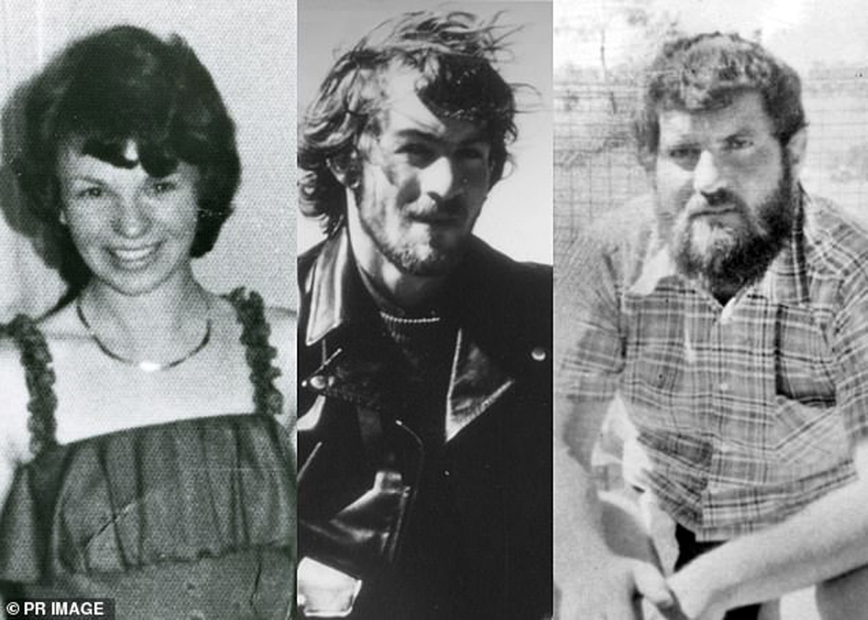 The three friends (from left) Karen Edwards, Gordon Twaddle and Timothy Thomson were found dead...