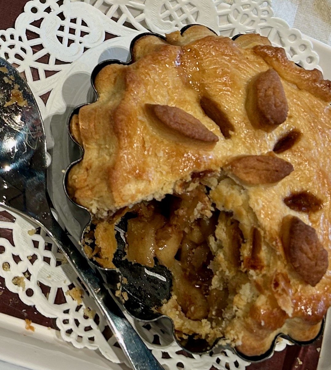Highly commended pie in the inaugural Arrowtown Lifestyle Village pie competition — apple and...