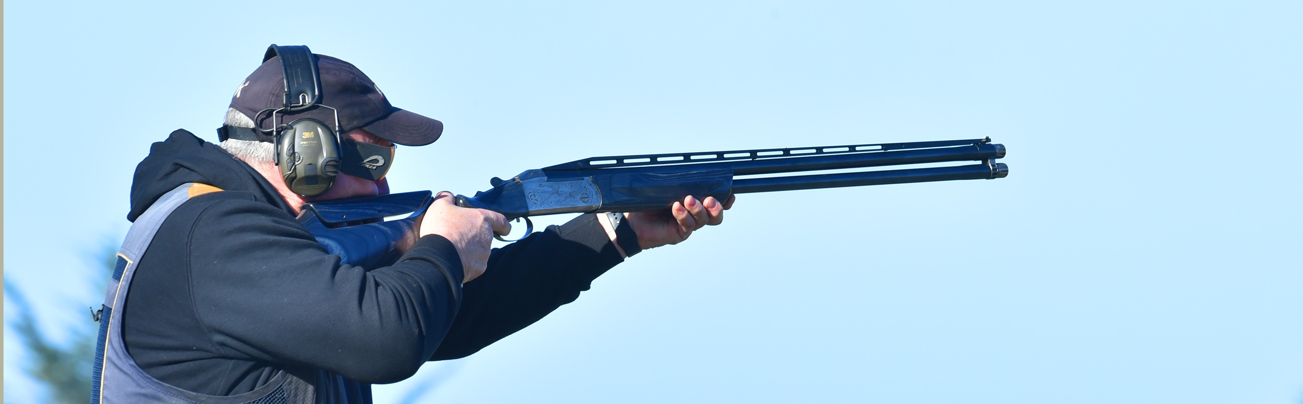 Phil Harraway, of Fortrose, takes a shot during the Dunedin Clay Club’s Otago provincial...