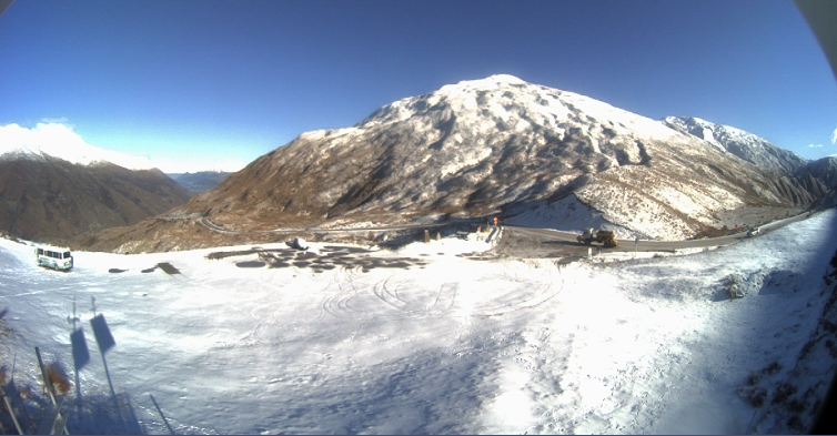 At the summit of the Crown Range Road this morning. PHOTO: METSERVICE