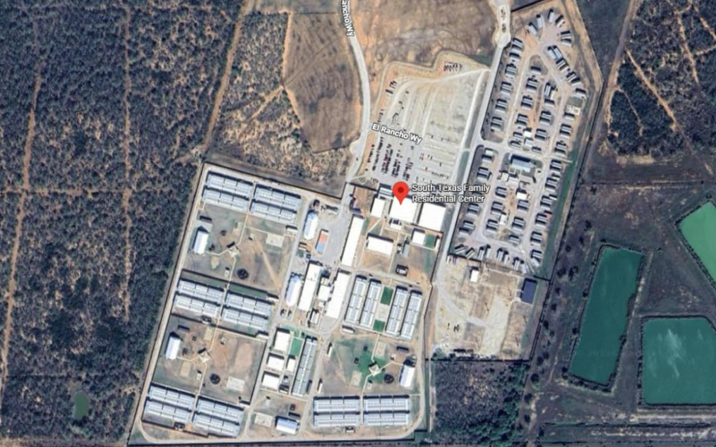 An overhead view of Dilley Immigration Processing Centre in Dilley, Texas. Photo: Screenshot /...