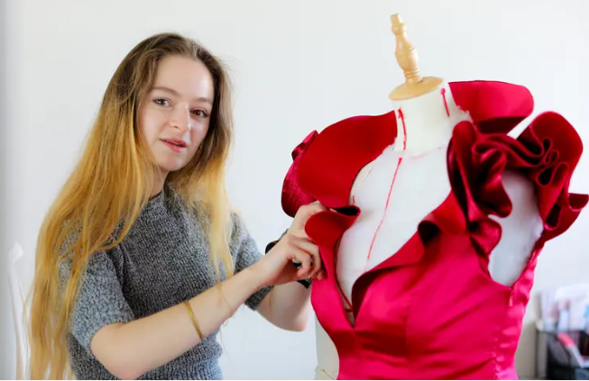 Emma Gaultier is a pattern maker from Paris, now based in Auckland. Photo: RNZ