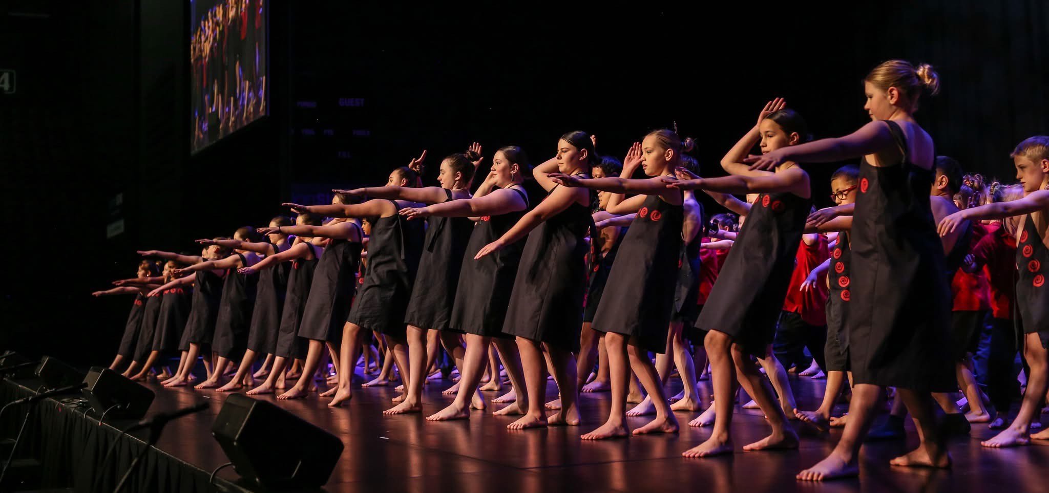 The pupils of West Gore School perform kapa haka at the Mīharo Murihiku Polyfest. Photos: supplied