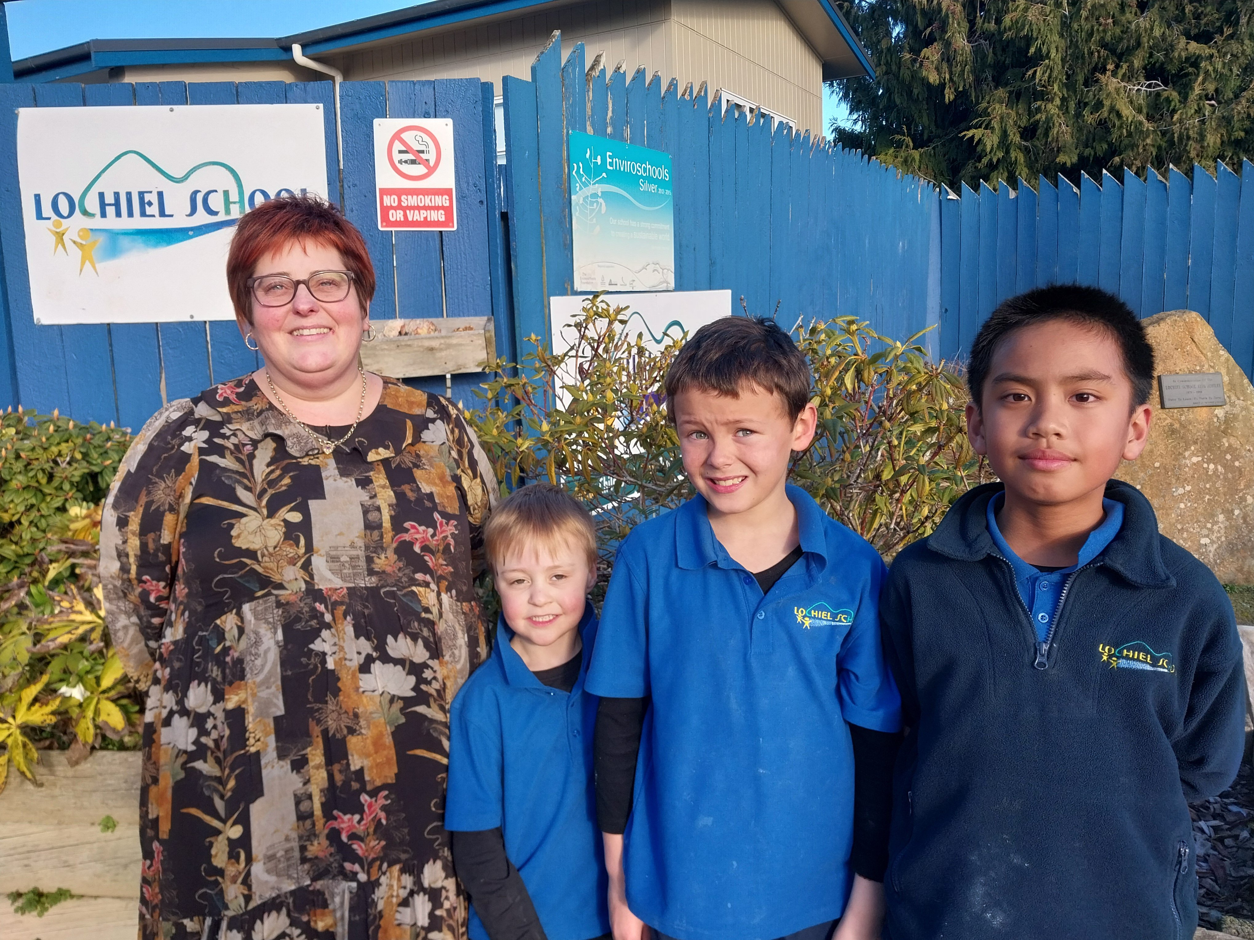 Lochiel School principal Narelle Collie, who started in the role this term, enjoys some time...