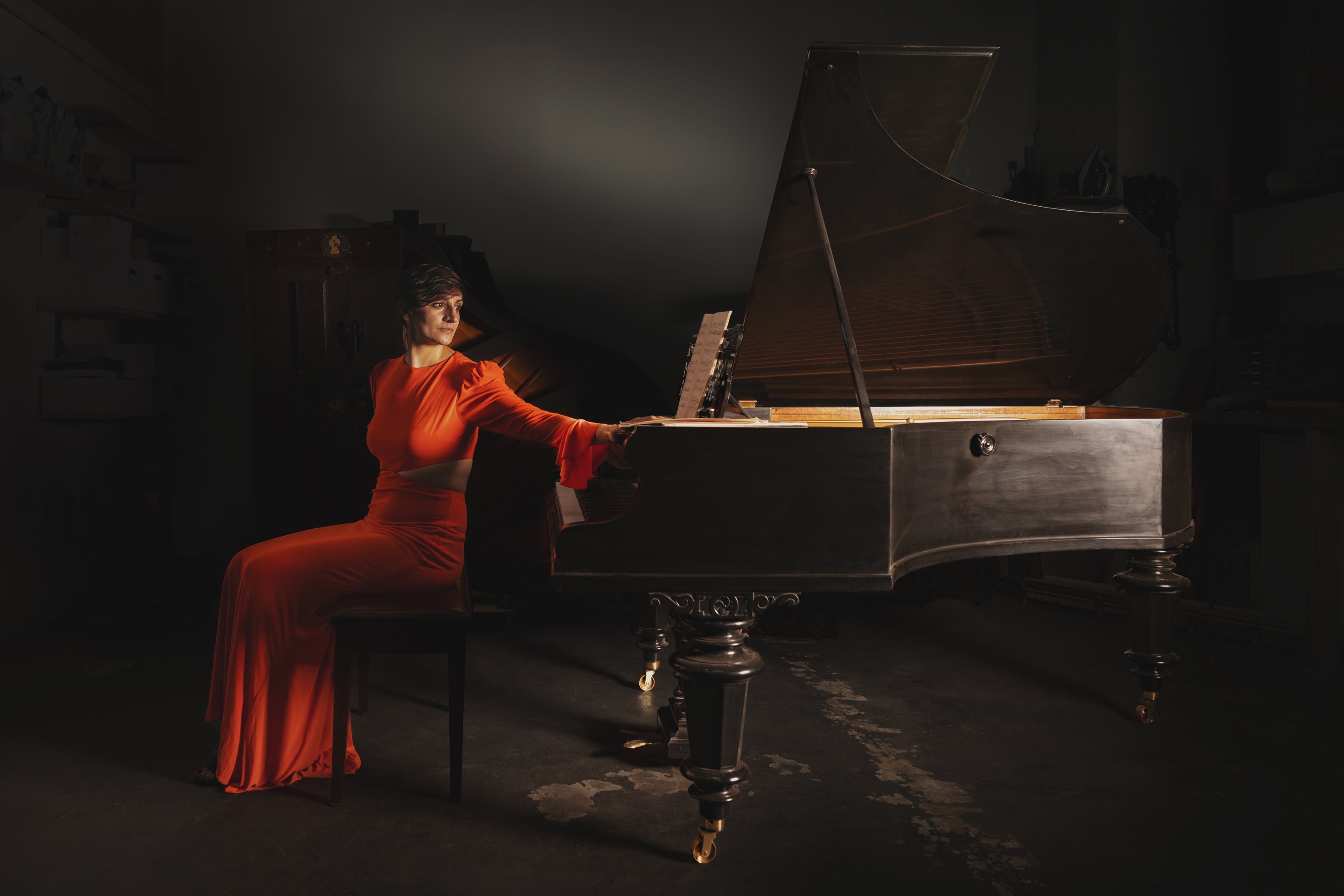 Egyptian-Italian pianist Francesca Khalifa as photographed by Manuel Rusca for the Empowered...