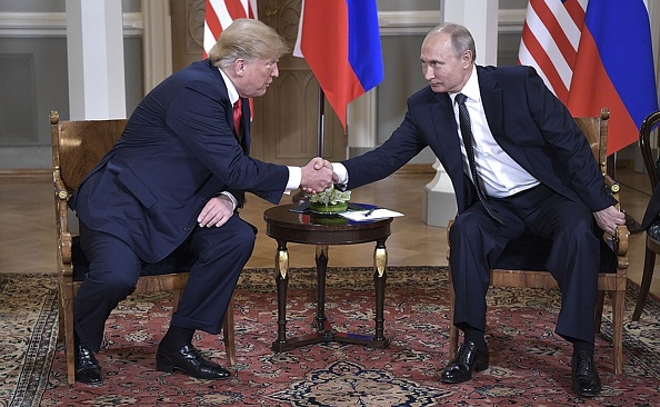 United States President Donald Trump meets Russian President Vladimir Putin in 2018. Photo: Getty...