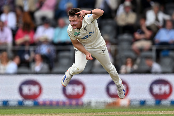 Nathan Smith bowls for the Black Caps in Christchurch last year. Photo: Getty Images