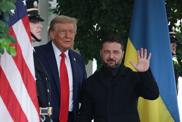 Moments after Ukraine leader Volodymyr Zelenskyy arrived at the White House, President Donald...