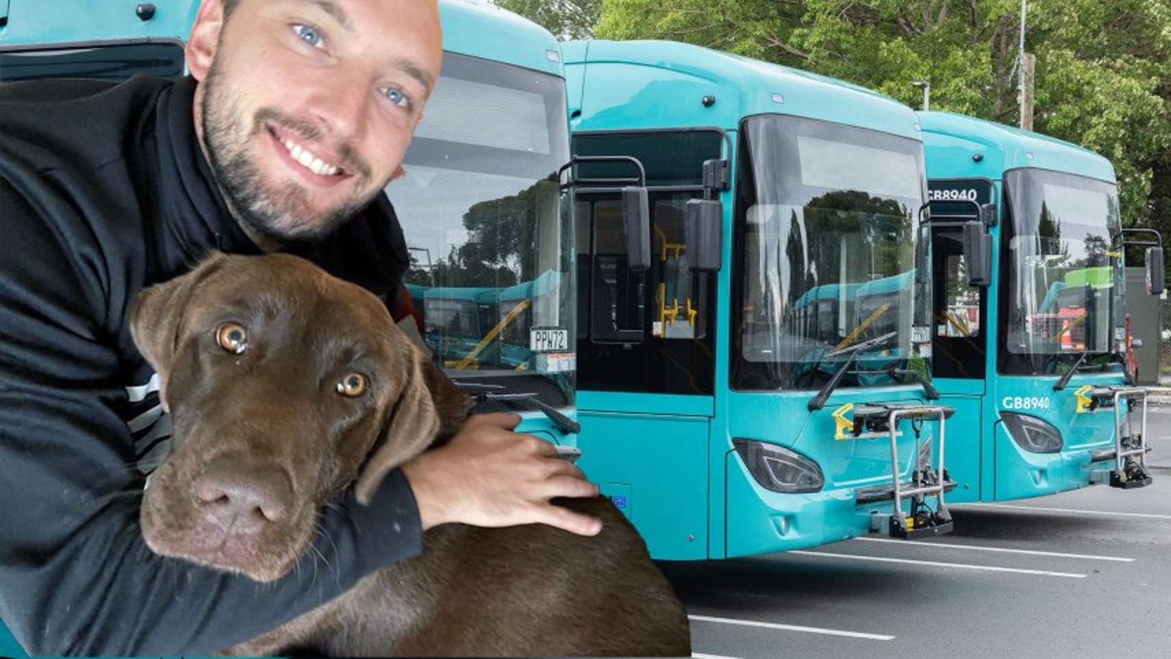 Cr Joe Davies has been lobbying for dogs on buses for the past two years. Photo montage:...