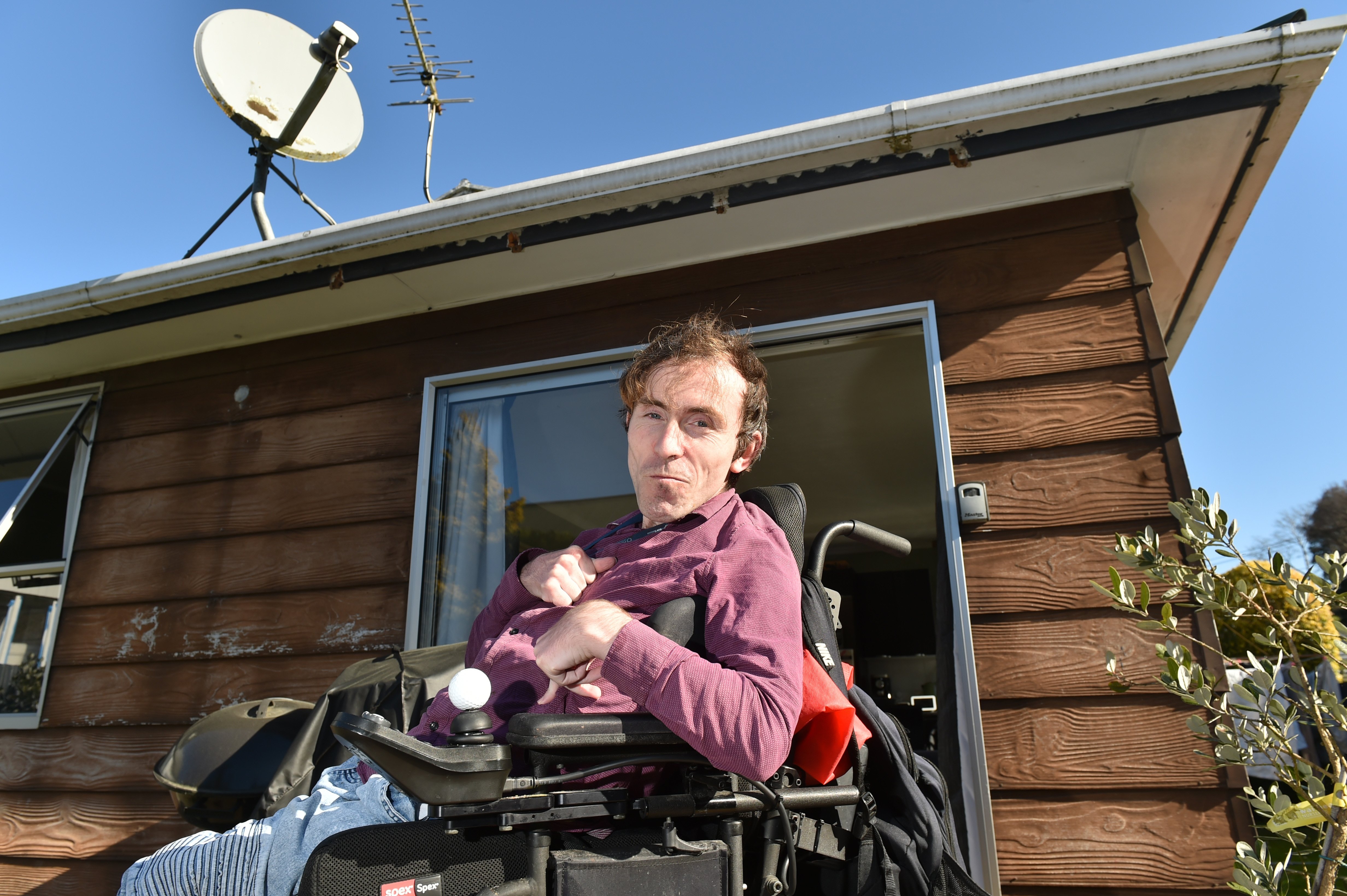 North East Valley resident Joshua Perry at his North Rd home he had to leave for a day after the...