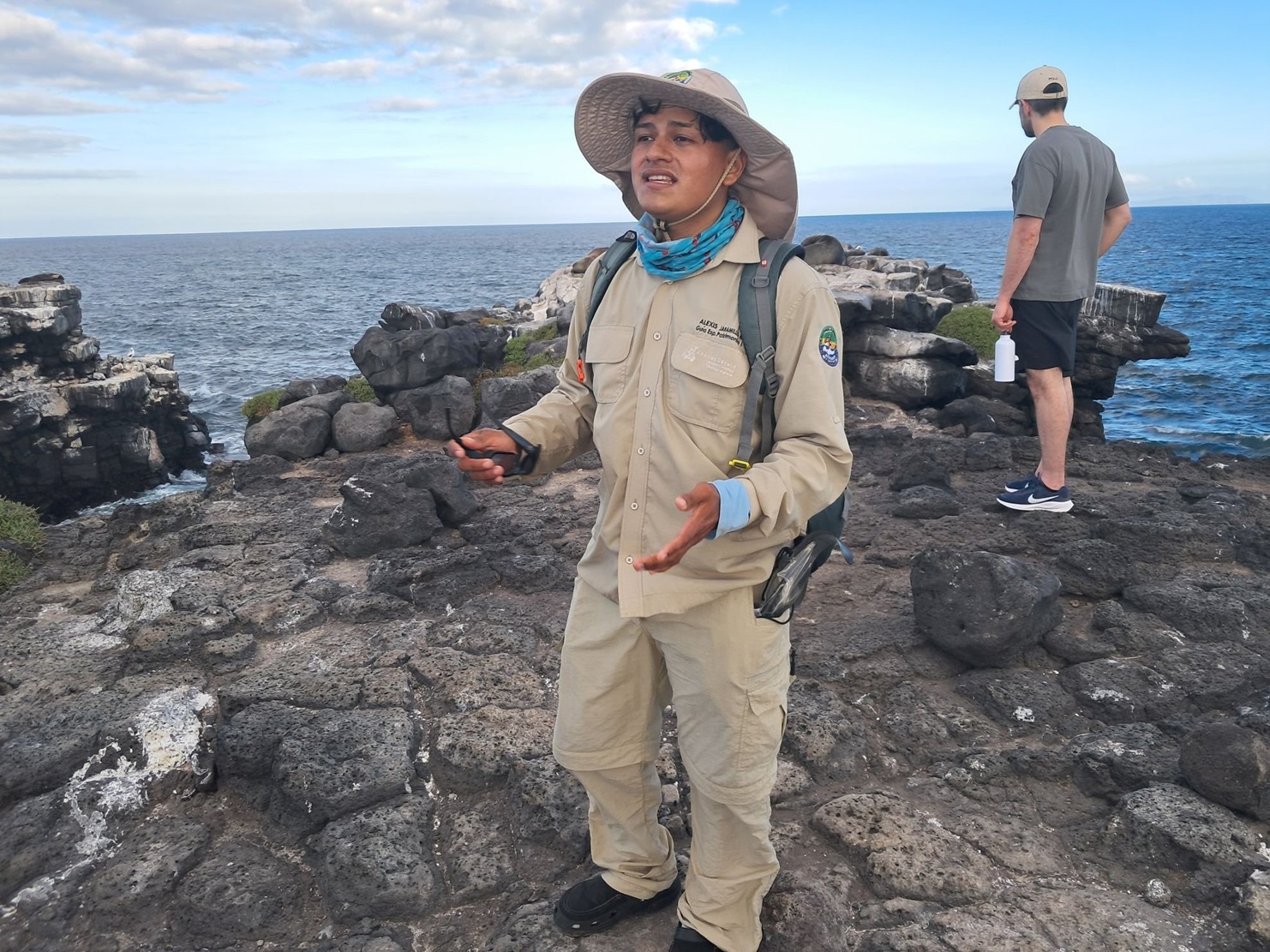 La Pinta naturalist guide Alexis.