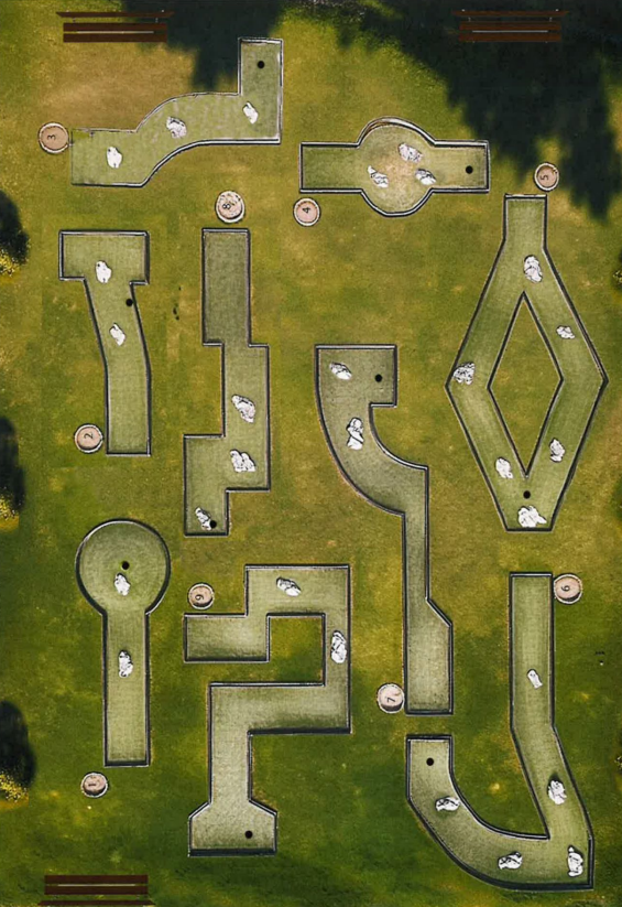 Nine holes have been planned for the minigolf course which the local Lions club hopes to set up...