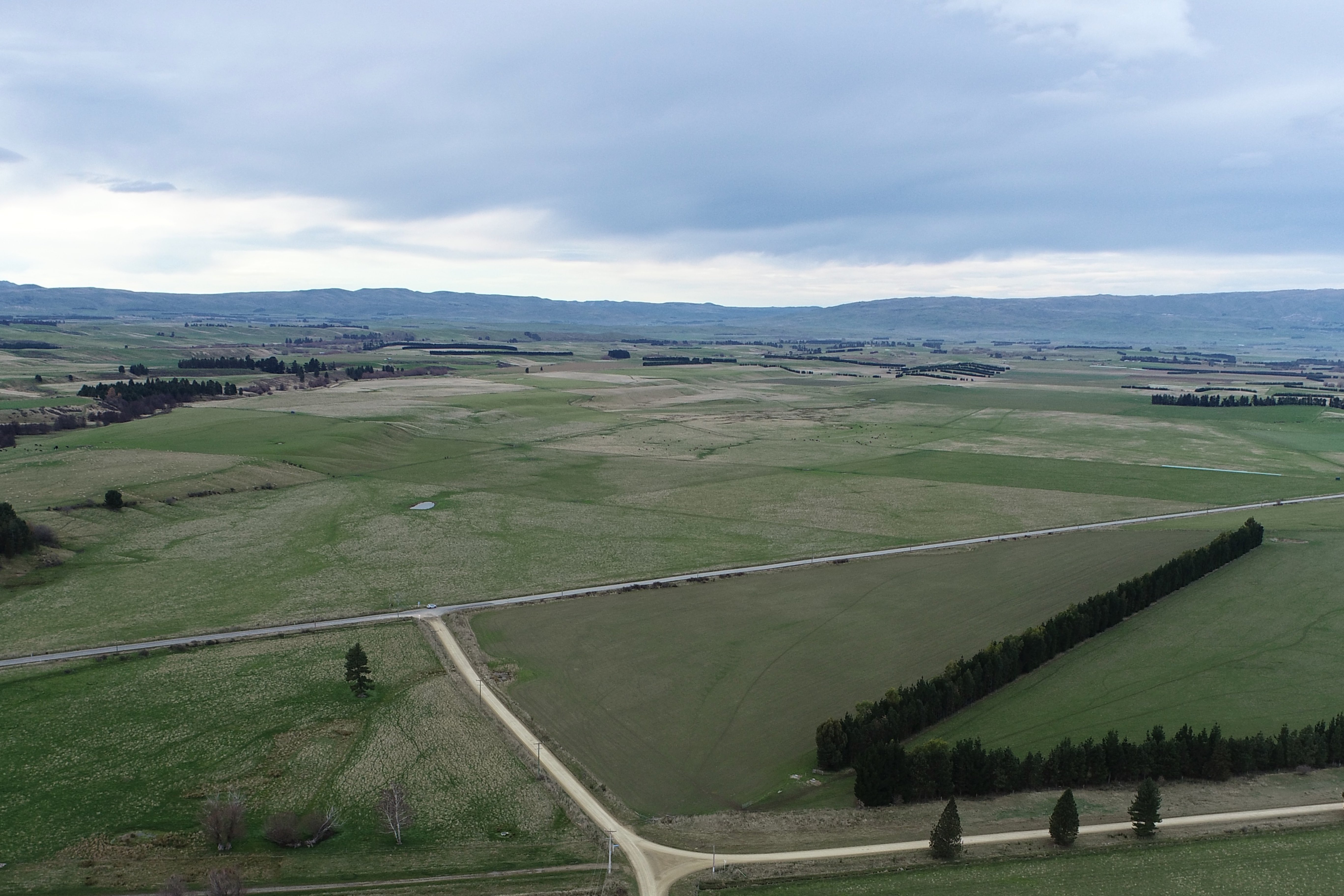 A drone shot of the proposed solar farm site on Ranfurly-Naseby Road. PHOTO: ODT FILES