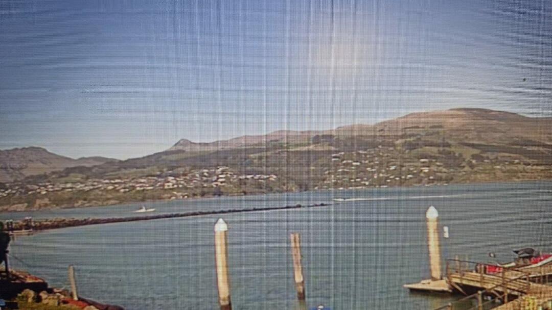 A photo taken from the cameras at Naval Point of the incident. Photo: Naval Point Club Lyttelton