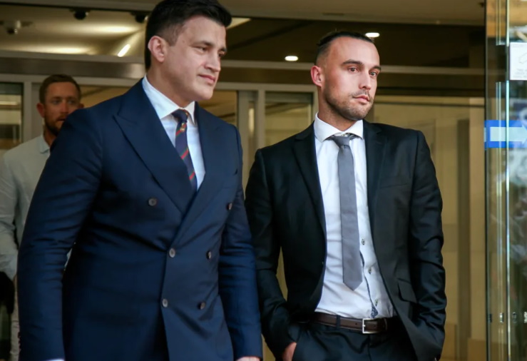 Clayton Lewis leaves the local court in Sydney, NSW, for sentencing. Photo: RNZ / Cole Eastham...