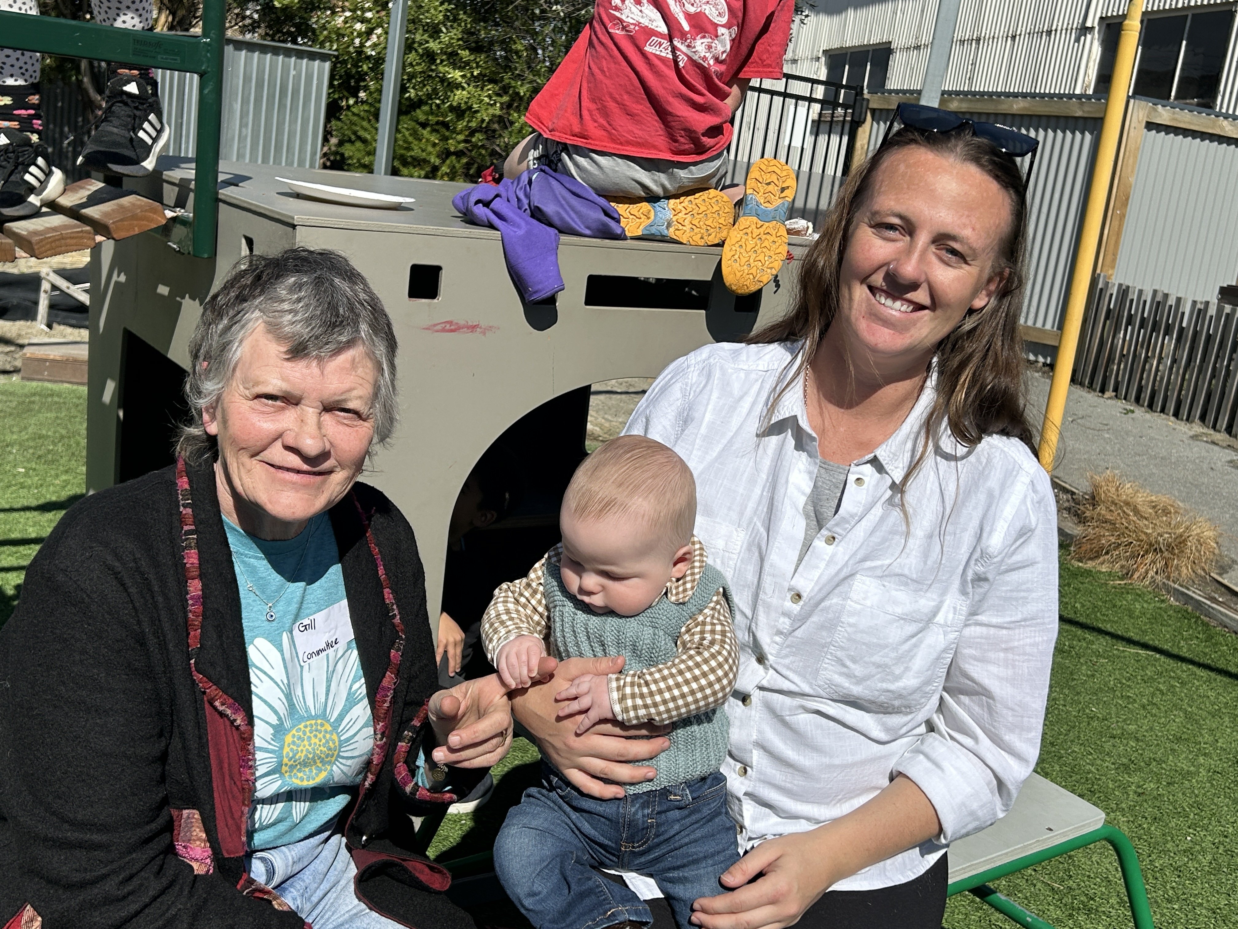 Three generations celebrating the Roxburgh Educare 25th anniversary. Gill Gatenby (left) was on...