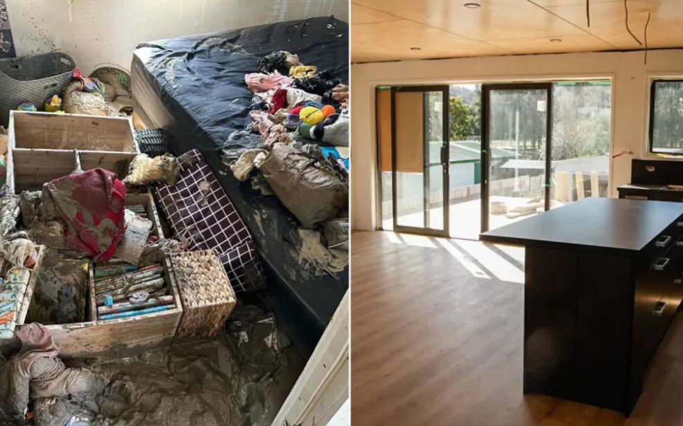 Mitre 10 has helped the Collins family into a new home, after their old one was wrecked by the...
