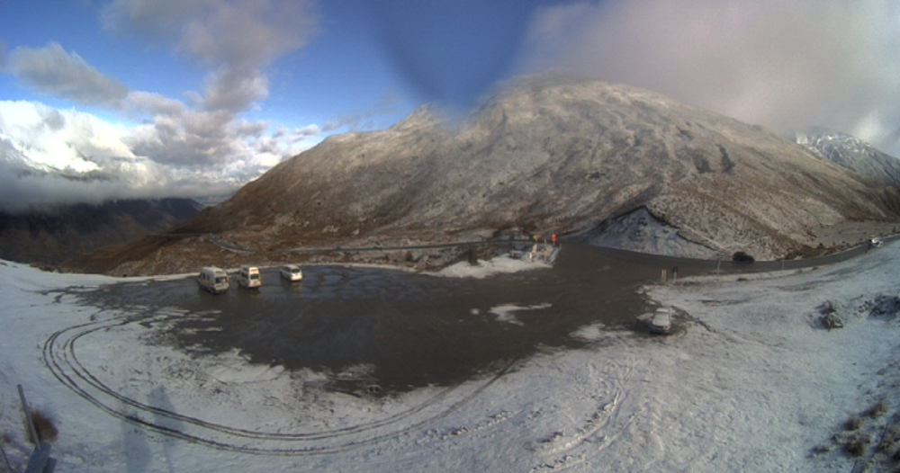 At the summit of the Crown Range this morning. PHOTO: METSERVICE