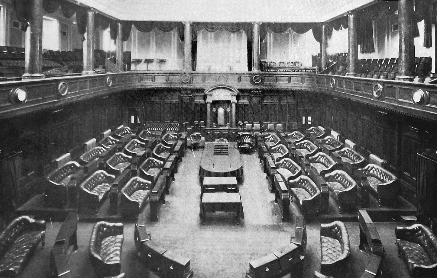 The debating chamber at Parliament. — Otago Witness, 7.7.1925 