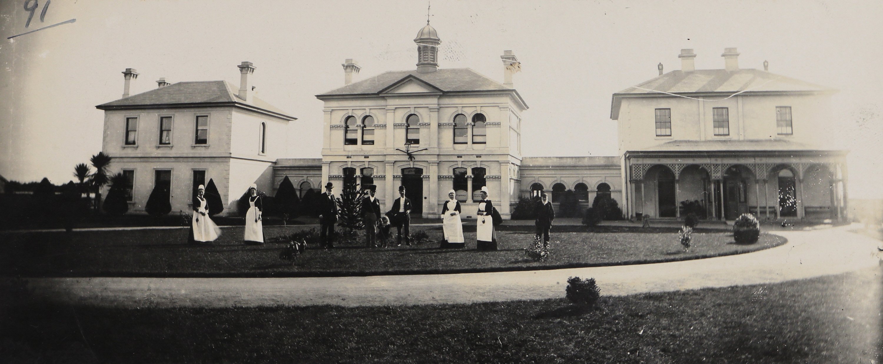 Invercargill’s Dee St Hospital, shown here in about 1890, is considered the only surviving...