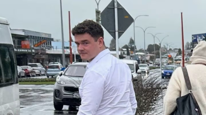 Bay of Plenty policeman Harrison Rickard-Simms outside Tokoroa District Court after successfully...