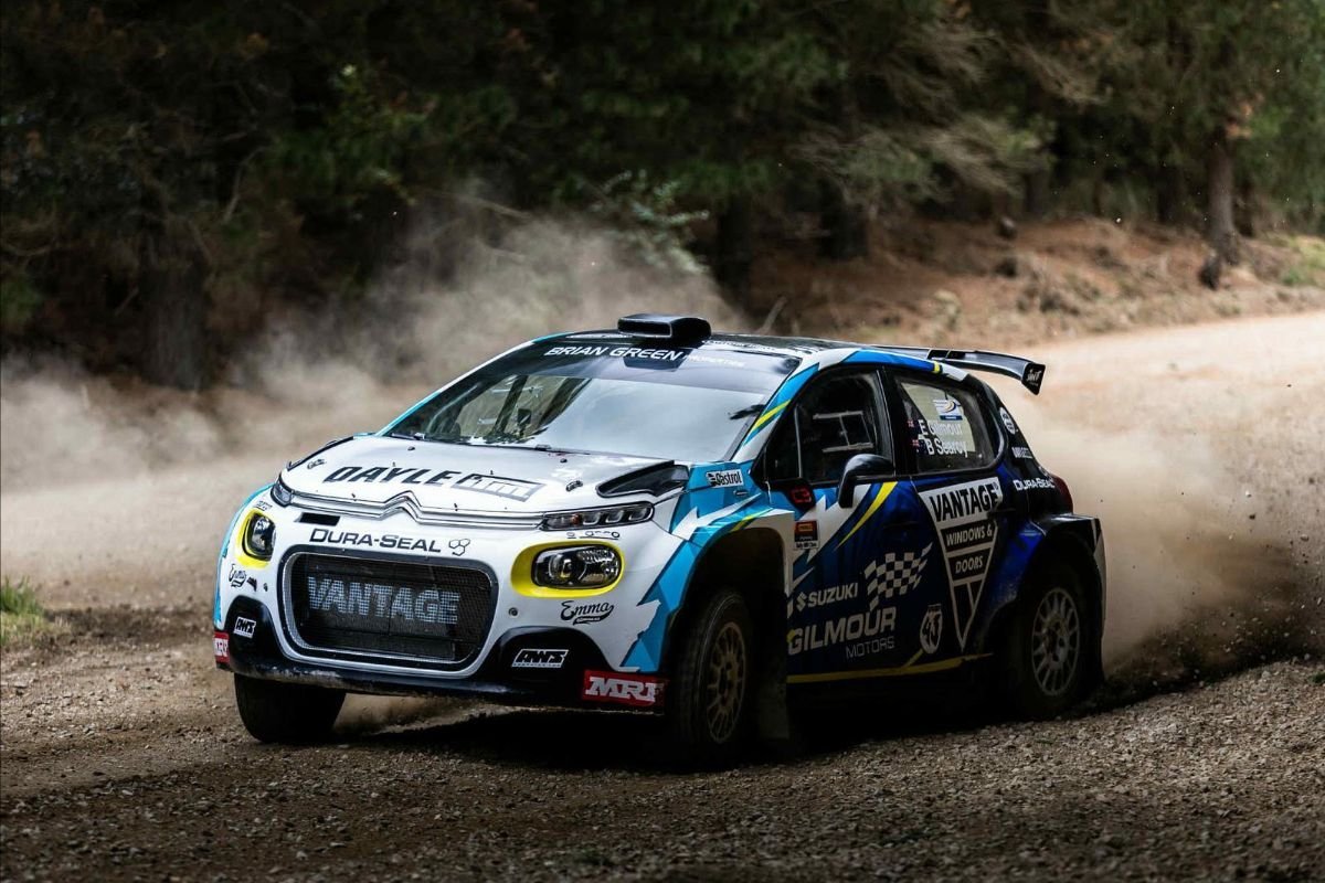 Emma Gilmour blazes her way to victory in the 4WD class at the Ashley Forest Rallysprint last...