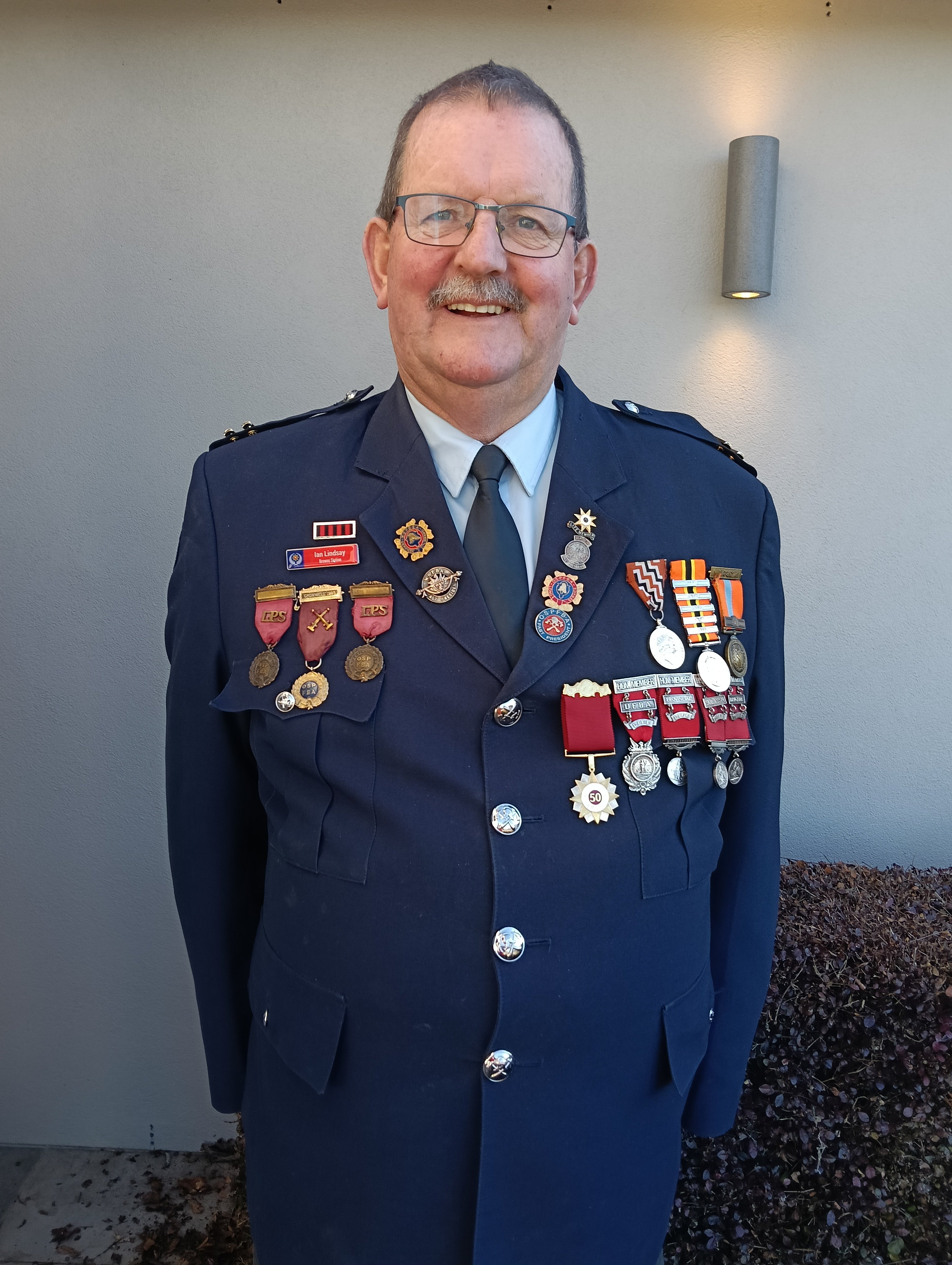 Browns Volunteer Fire Brigade operations support senior firefighter Ian Lindsay has received his...