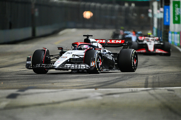 Liam Lawson drives the Marina Bay Street Circuit in Singapore in 2023. Photo: Getty Images