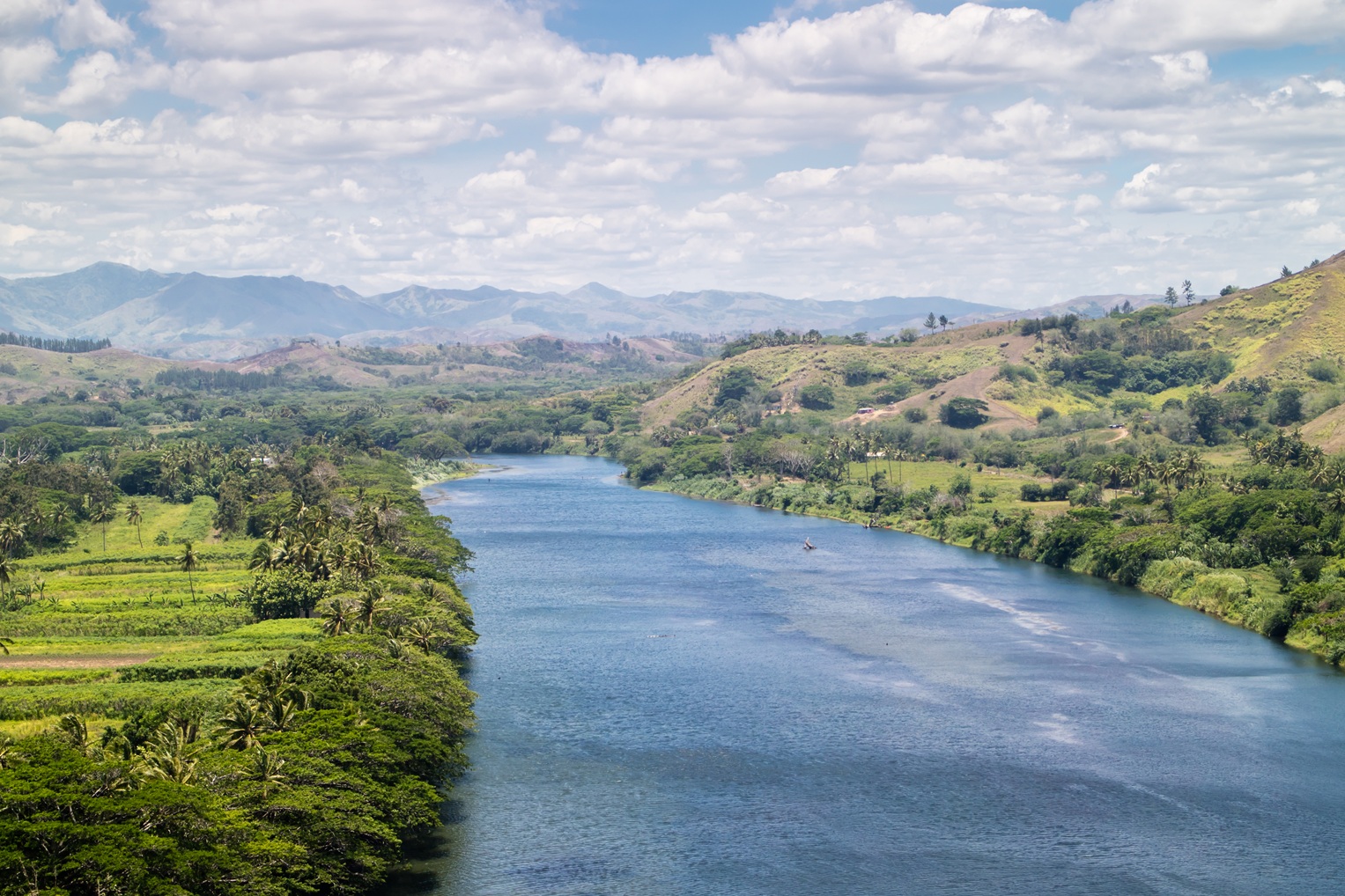The view of the Sigatoka River from Tavuni Hill Fort in Fiji. Photo: Getty Images