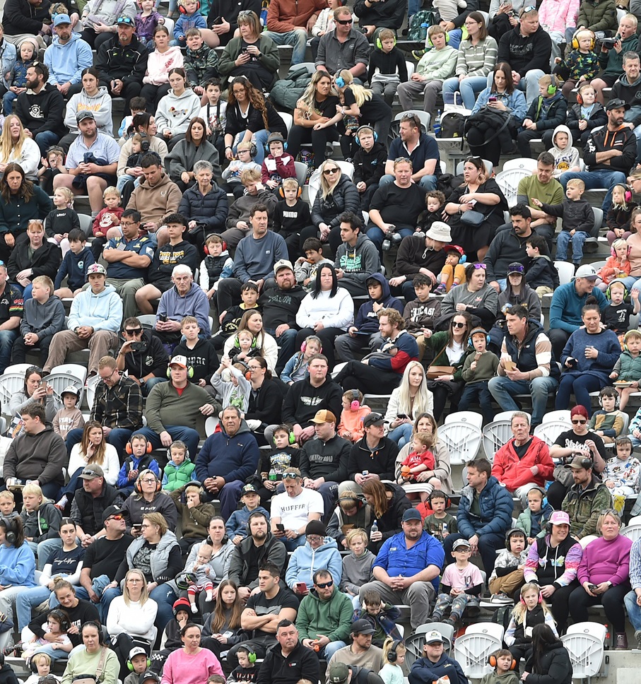 15,400 people were in attendance at today's Hot Wheels Monster Truck show at Forsyth Barr Stadium...