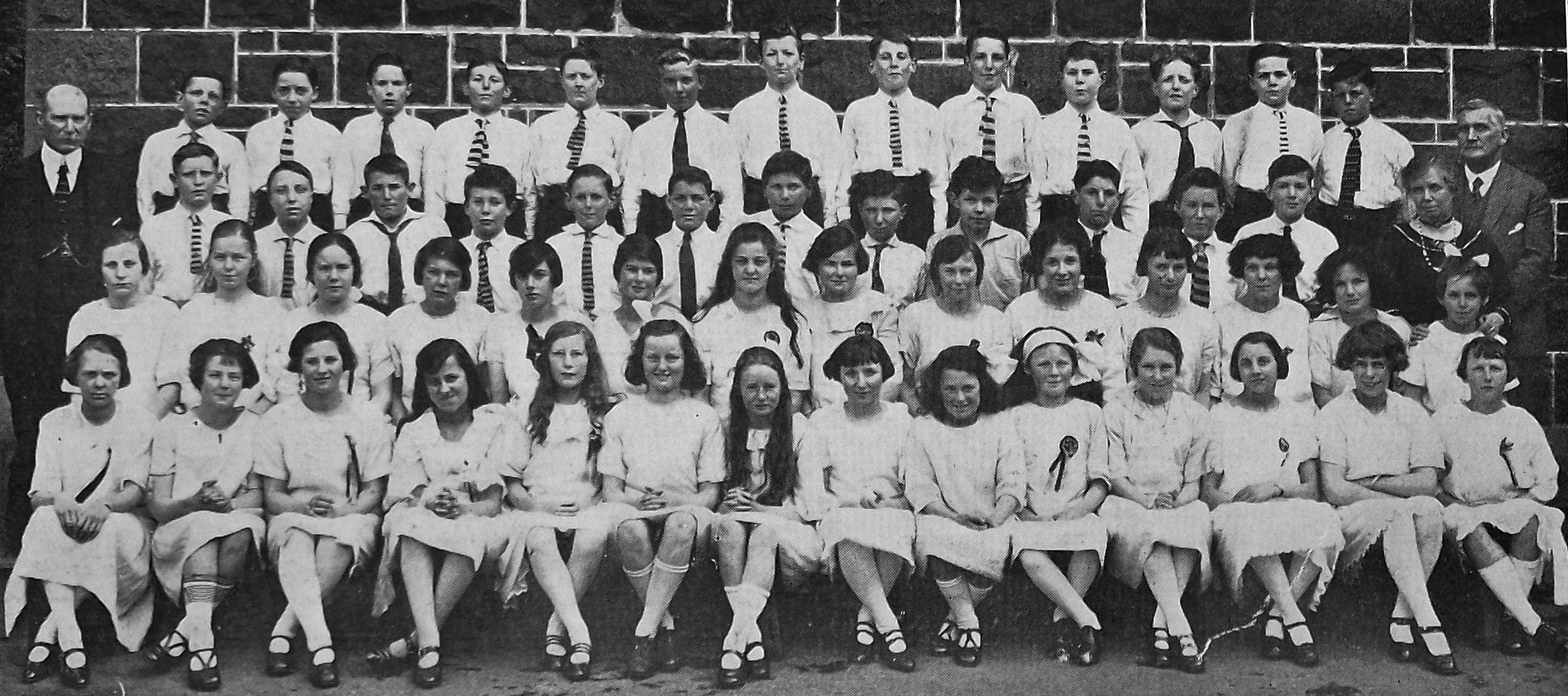 The Standard IV class at Kaikorai School, Dunedin, winners of the school choir contest at Dunedin...