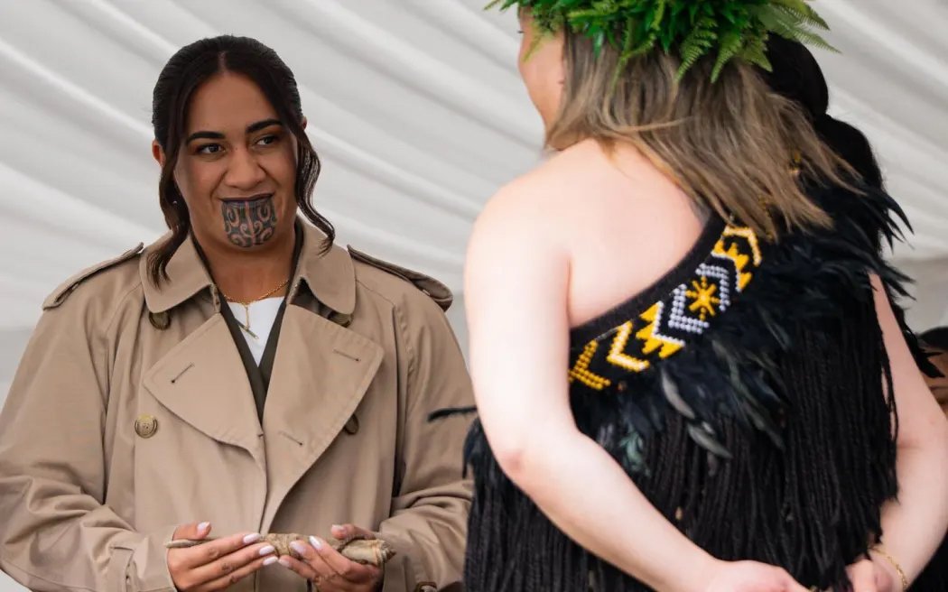 Te Arikinui Kuini Ngāwai-hono-i-te-pō at her Koroneihana as Māori Queen. Photo: RNZ